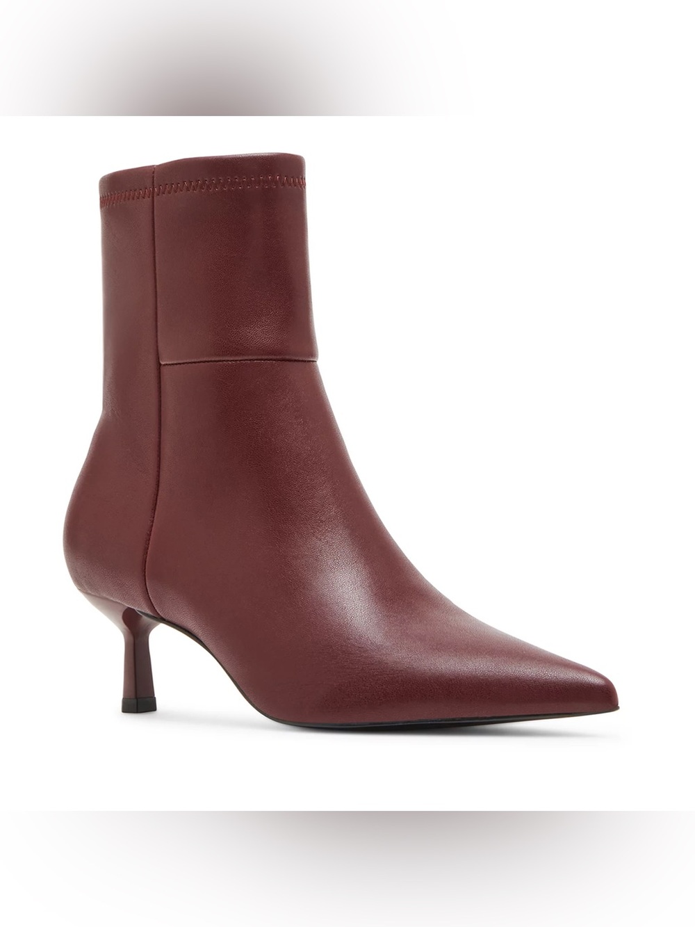 Madden Girl Burgundy Daytona Pointed-Toe Ankle Boot with Kitten Heel